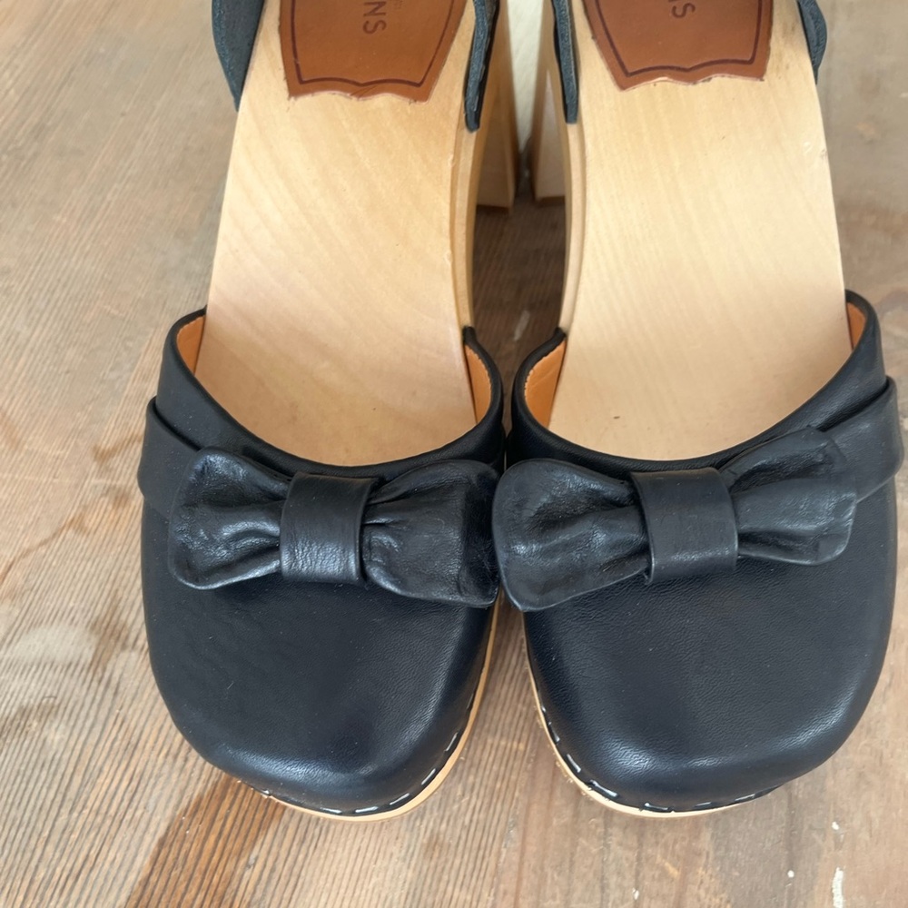 Swedish Hasbeens NWT Bow Covered Sandal Clog Sandal Best Super comfortable ❤️ - Picture 12 of 12